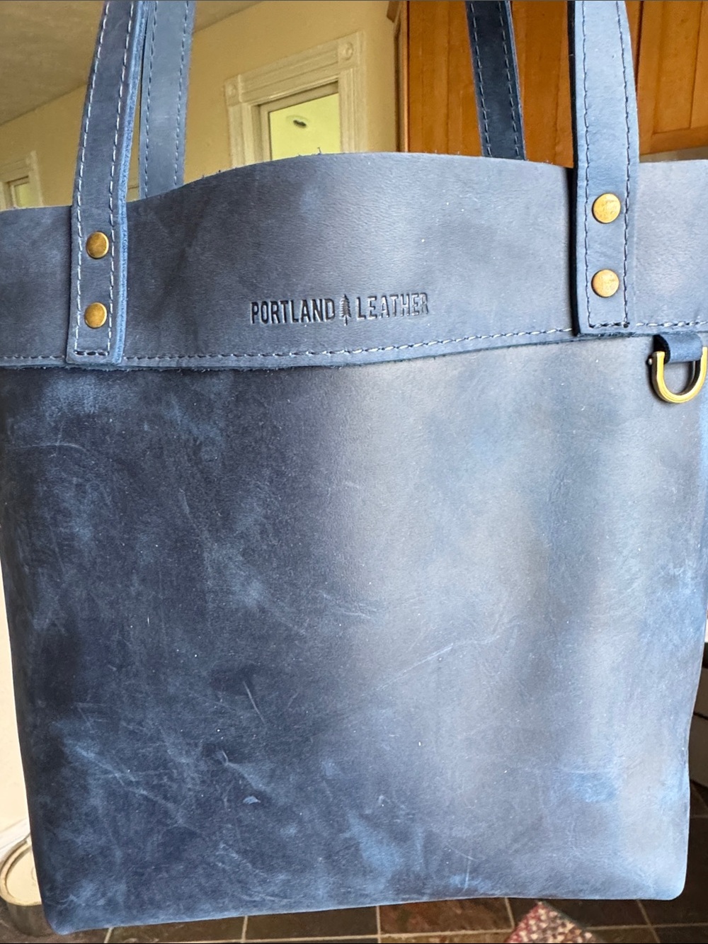 Portland Leather Goods Medium Classic Montana Tote in Deep Water